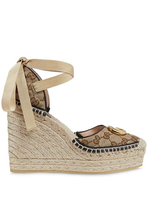 leather espadrille sandals gucci|Gucci espadrilles farfetch.